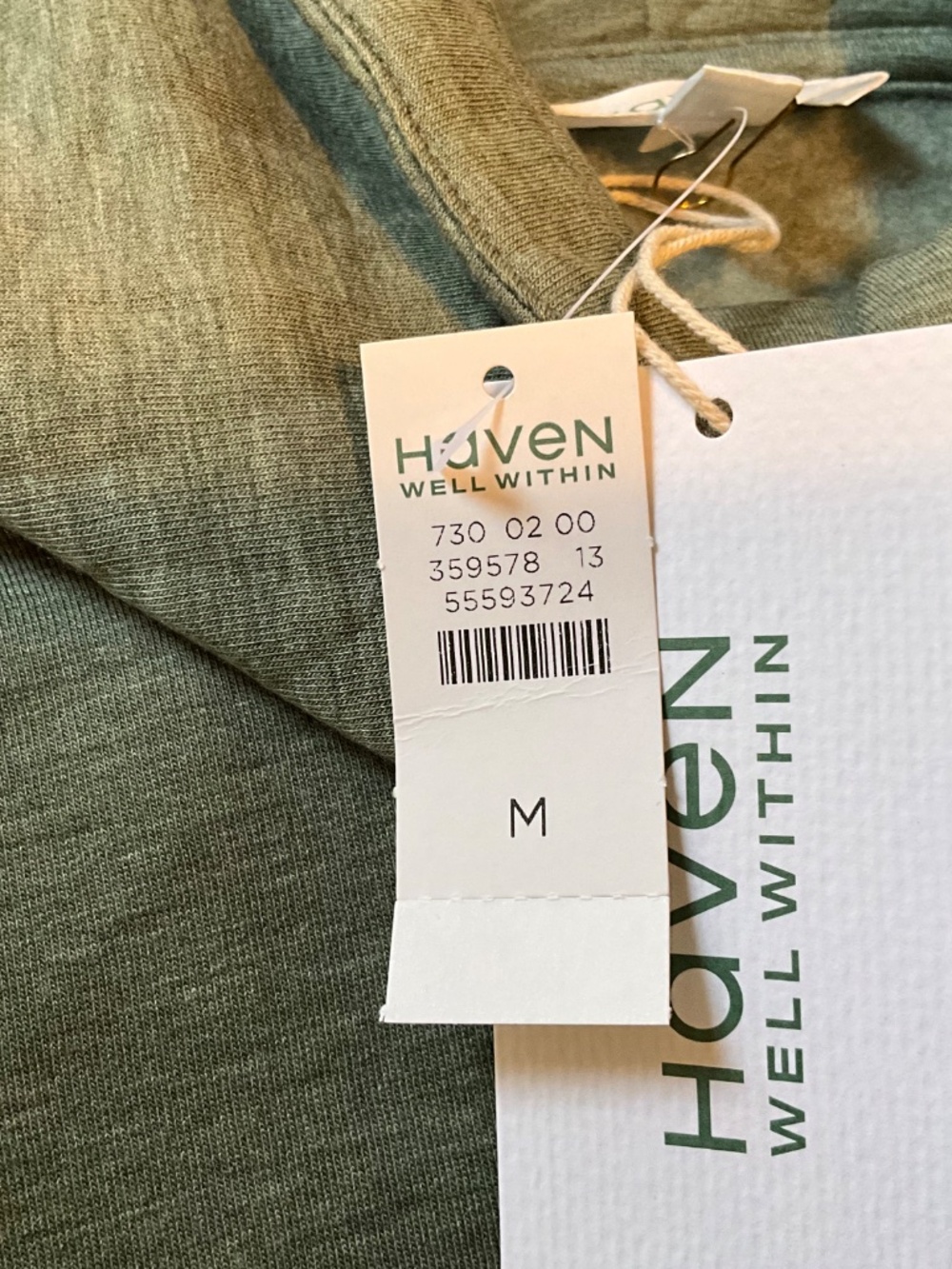 NWT Set Haven Well Within Fleece Sweatshirt AND Jogger Medium Green - Picture 3 of 4
